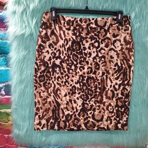 Merona 10 Animal Print Pencil Skirt Size 12
